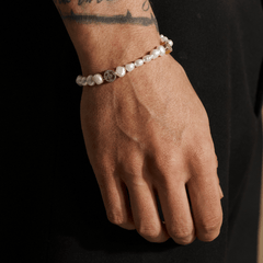 Iced Smiley Real Pearl Bracelet (Gold)