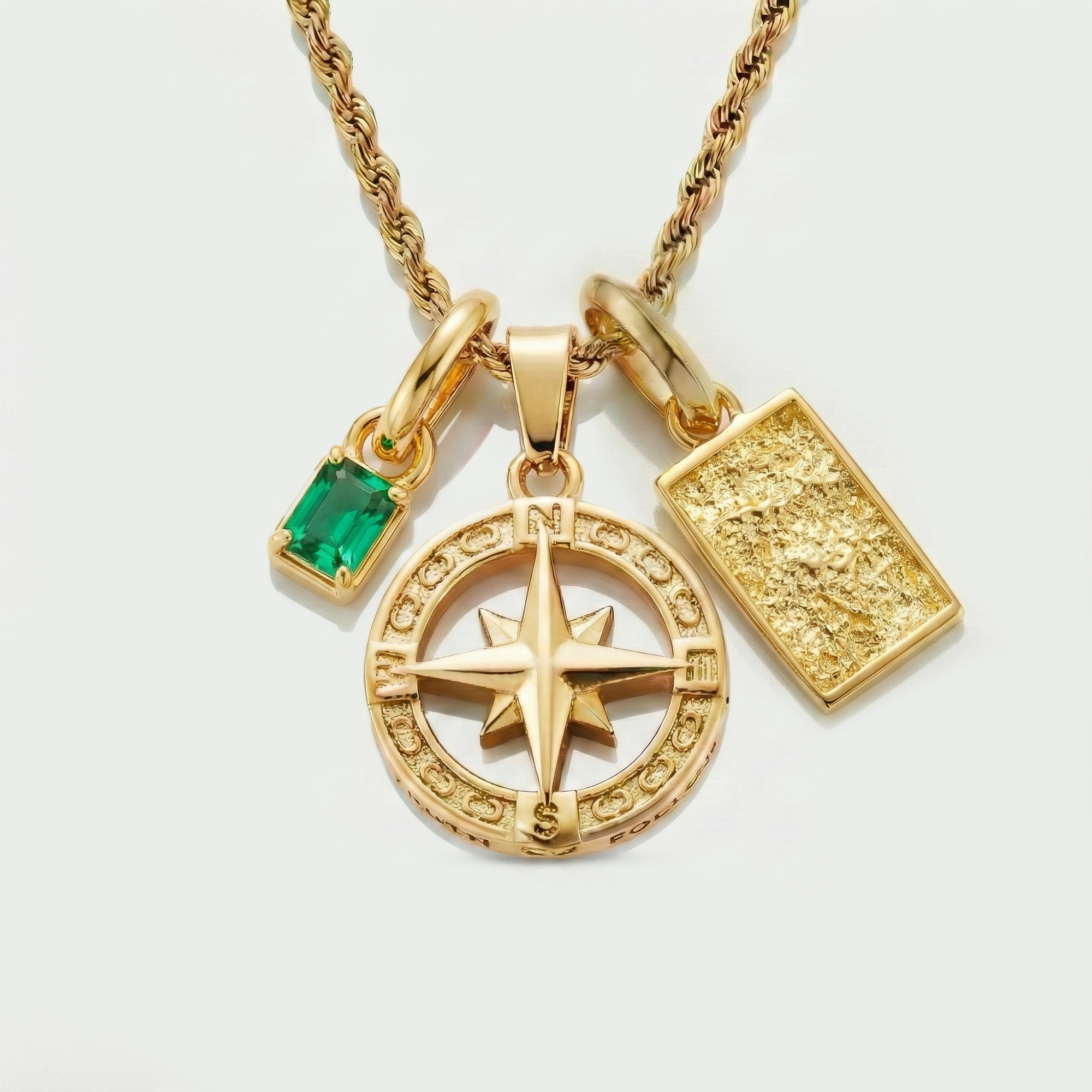 Build Your Own Pendant (Gold) | Emerald Stone