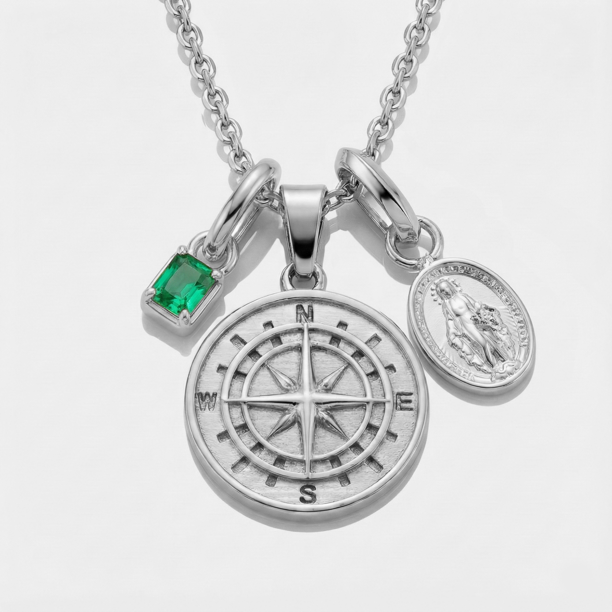 Build Your Own Pendant (Silver) | Emerald Stone