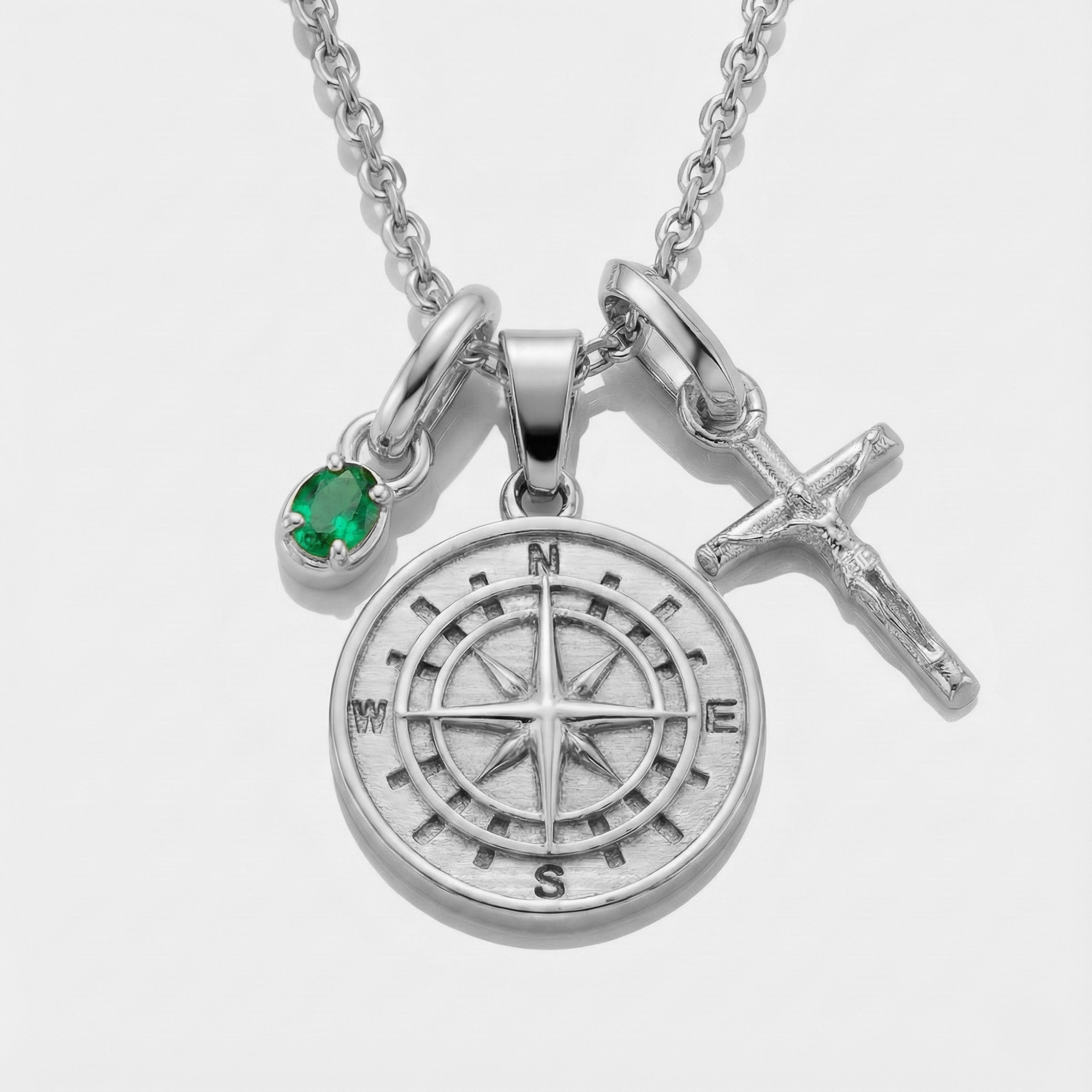 Build Your Own Pendant (Silver) | Emerald Stone