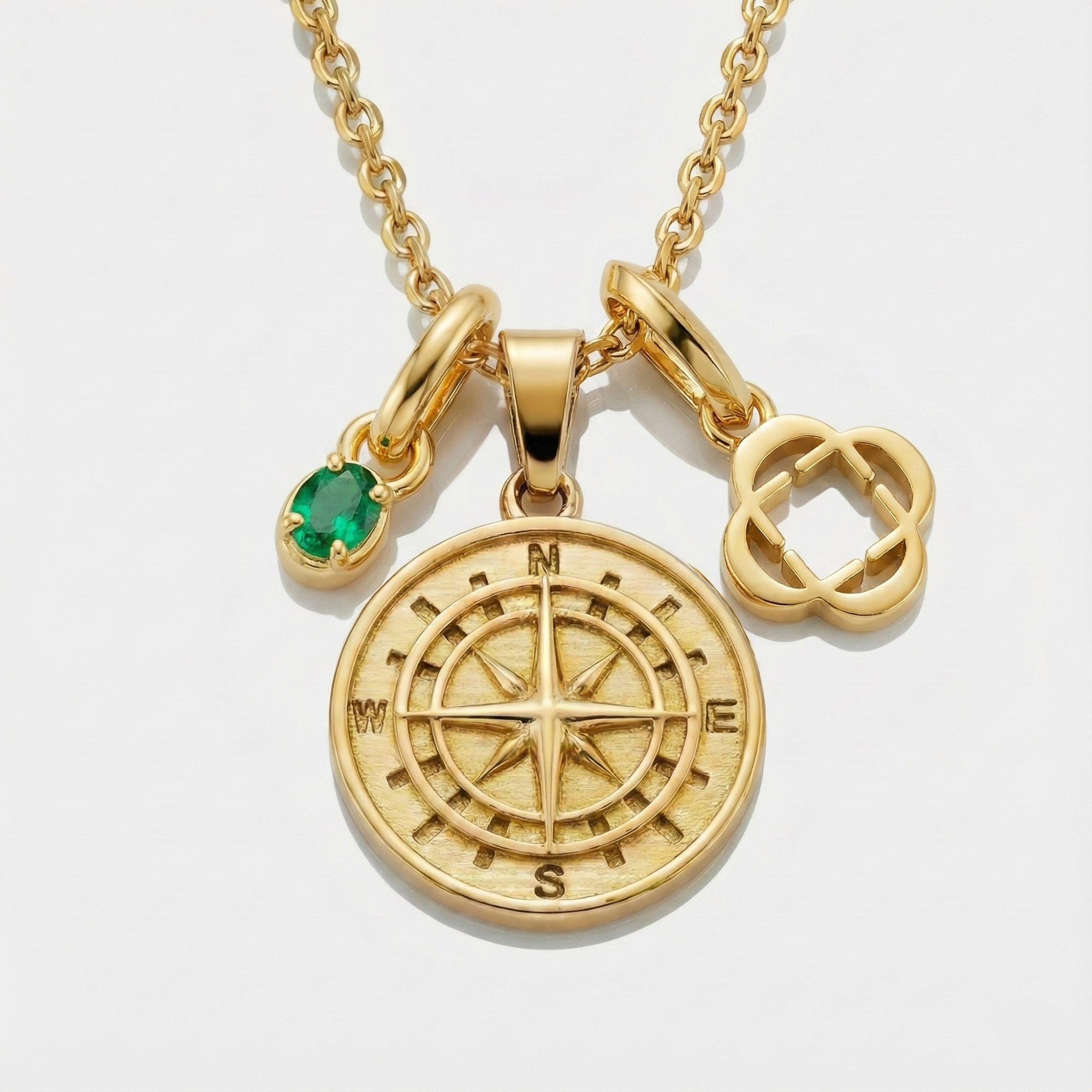 Build Your Own Pendant (Gold) | Emerald Stone