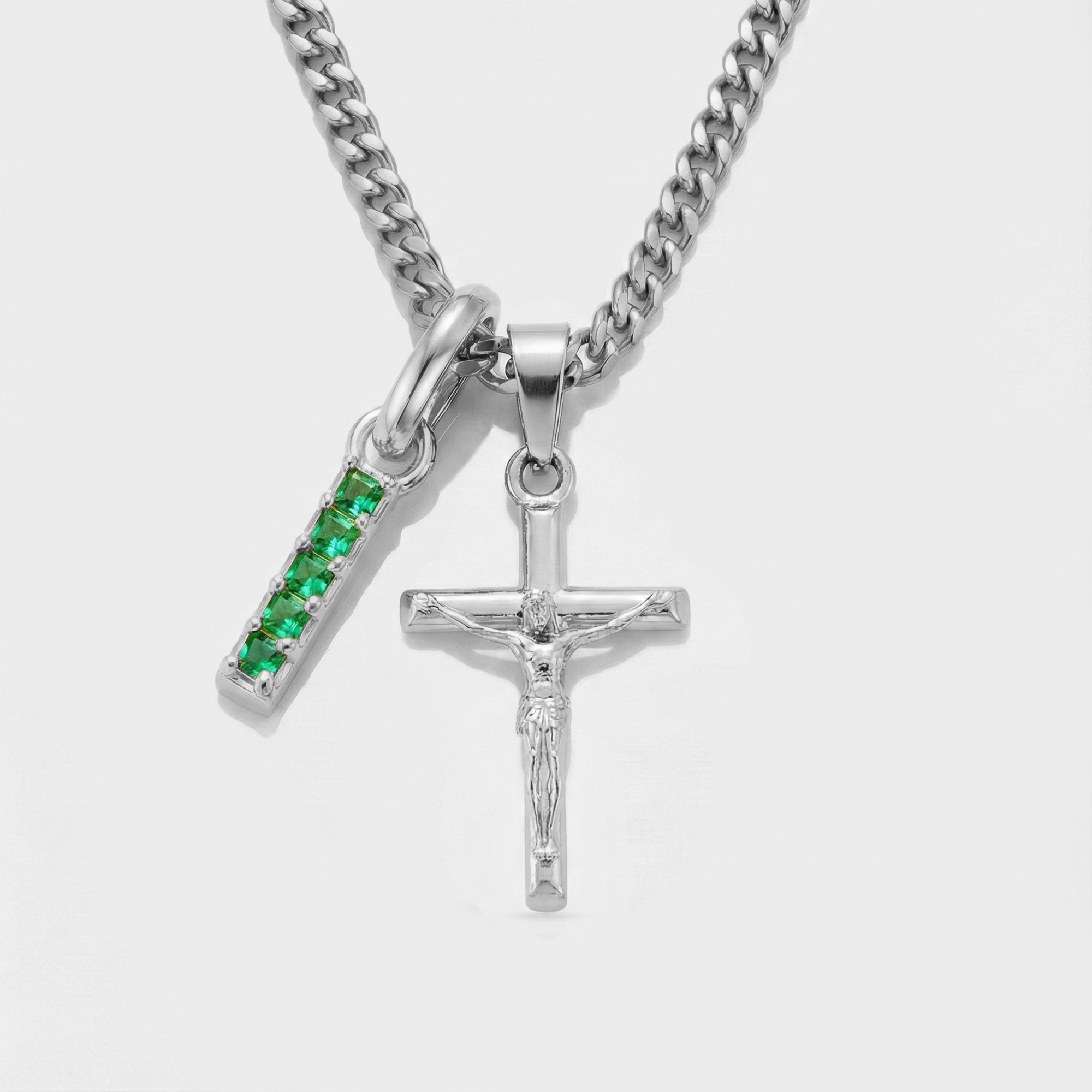 Build Your Own Pendant (Silver) | Emerald Stone