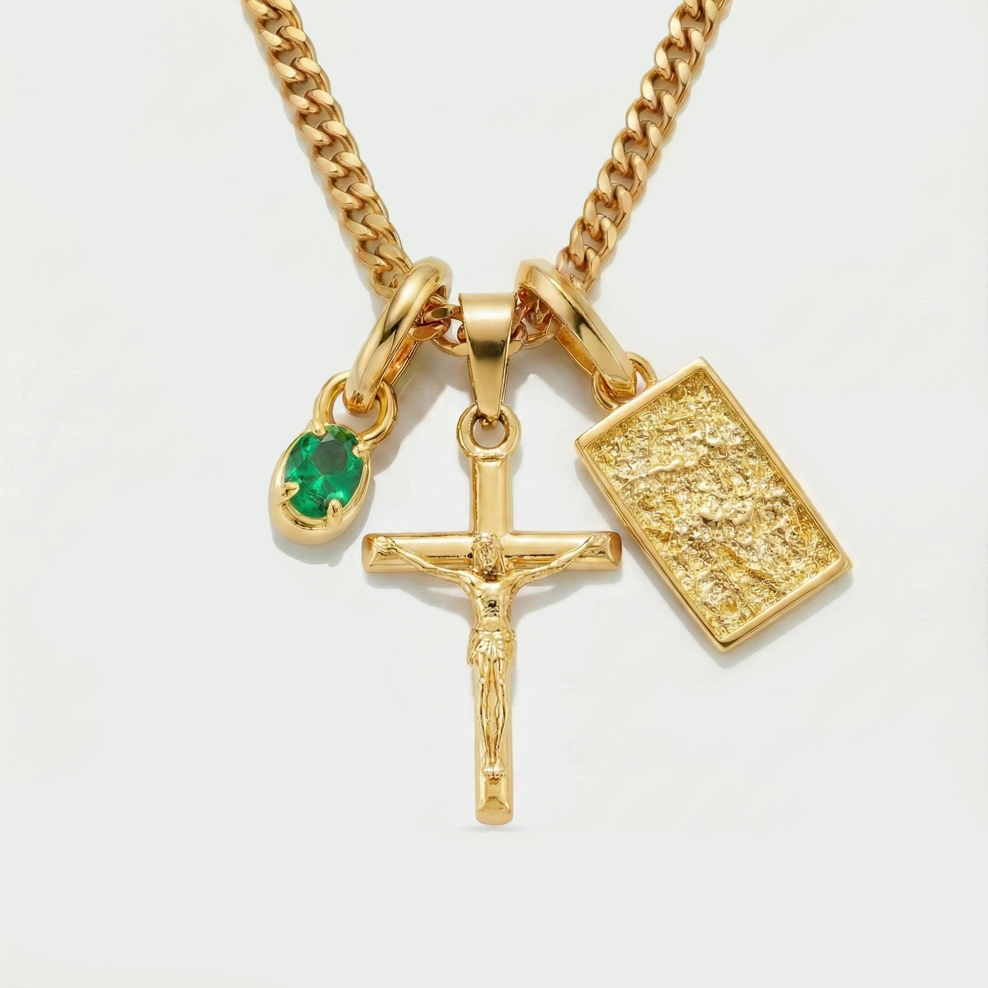 Build Your Own Pendant (Gold) | Emerald Stone