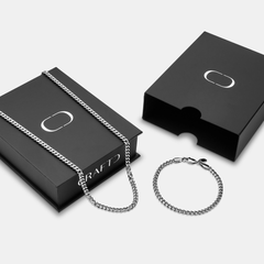 Cuban 4mm Gift Set (Silver)
