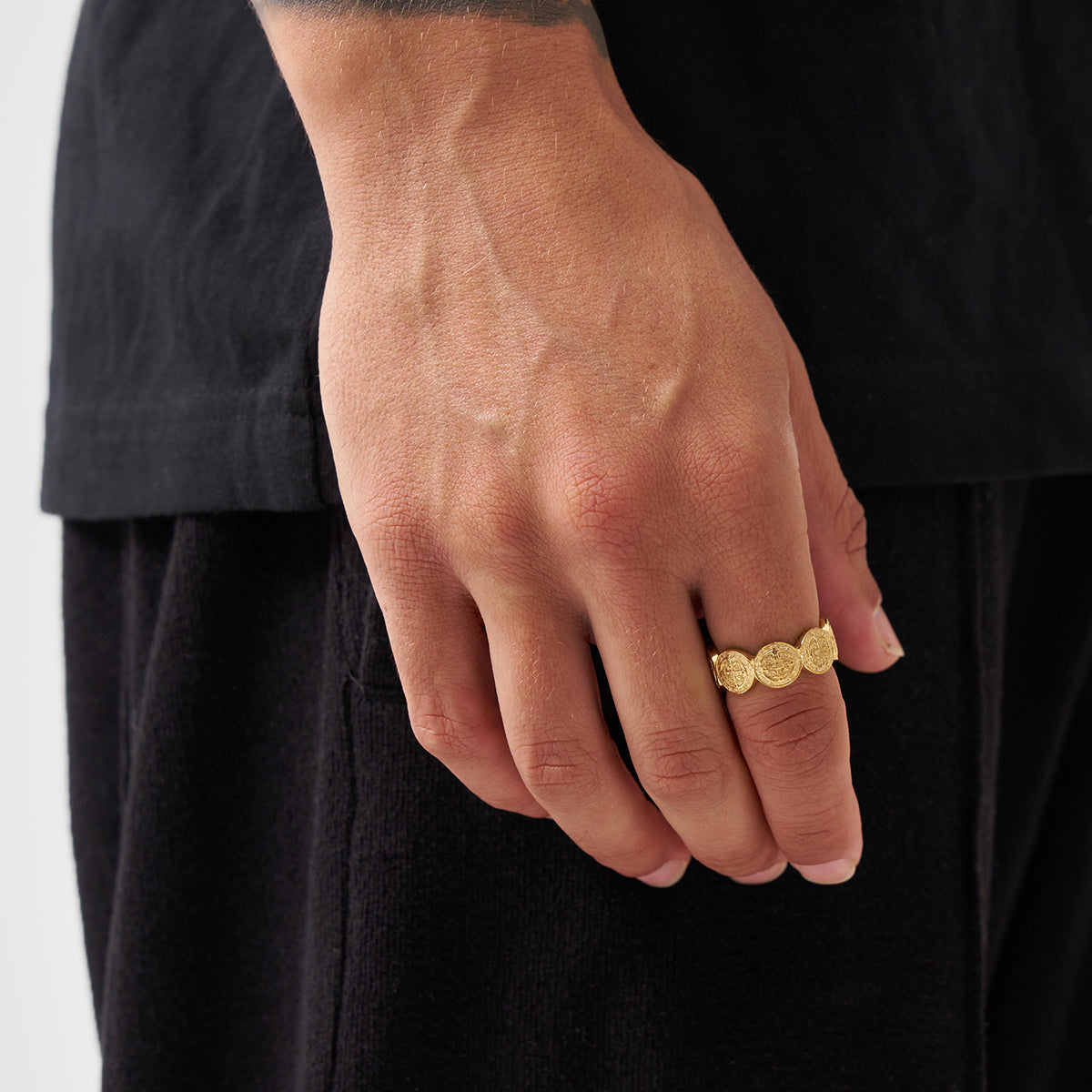 Saint Benedict Band Ring (Gold)