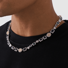 Onyx Gemstone Necklace (Silver)