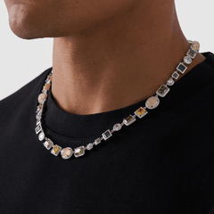 Emerald Gemstone Necklace (Silver)