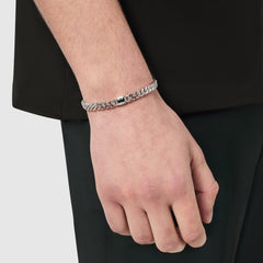Emerald Cuban Bracelet (Silver) 6mm