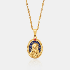 Enamel Virgin Mary (Gold)