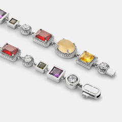 Gemstone Bracelet (Silver)