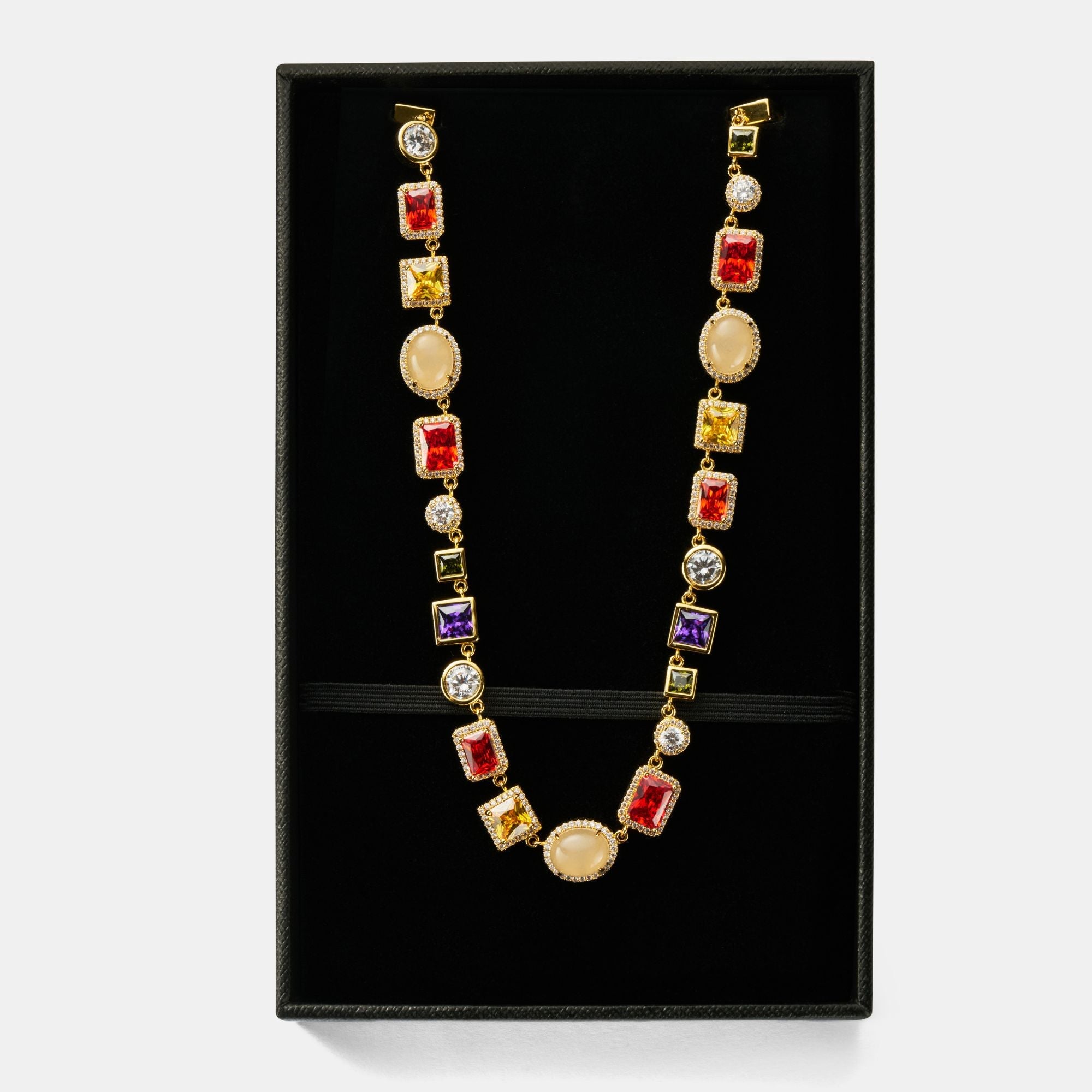 Gemstone Necklace (Gold)