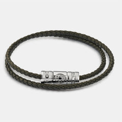 Black Leather Wrap Bracelet